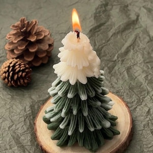 Christmas Collection - Classic Christmas Tree Pillar Candle | Forest Fir | Scented Candle | Handmade | Holiday Decoration