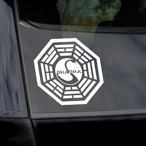 DHARMA Initiative Swan Inspired Vinyl Laptop Decal, Car Decal