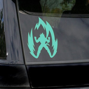 Super Saiyan Power Up Dragonball Z geïnspireerd auto sticker, laptop sticker