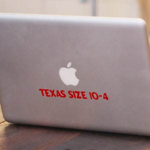 Esse é um grande decalque de carro inspirado no Texas tamanho 10-4, decalque de laptop