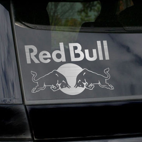 Red Bull Energy Drink Inspired Car Decal, Laptop Decal