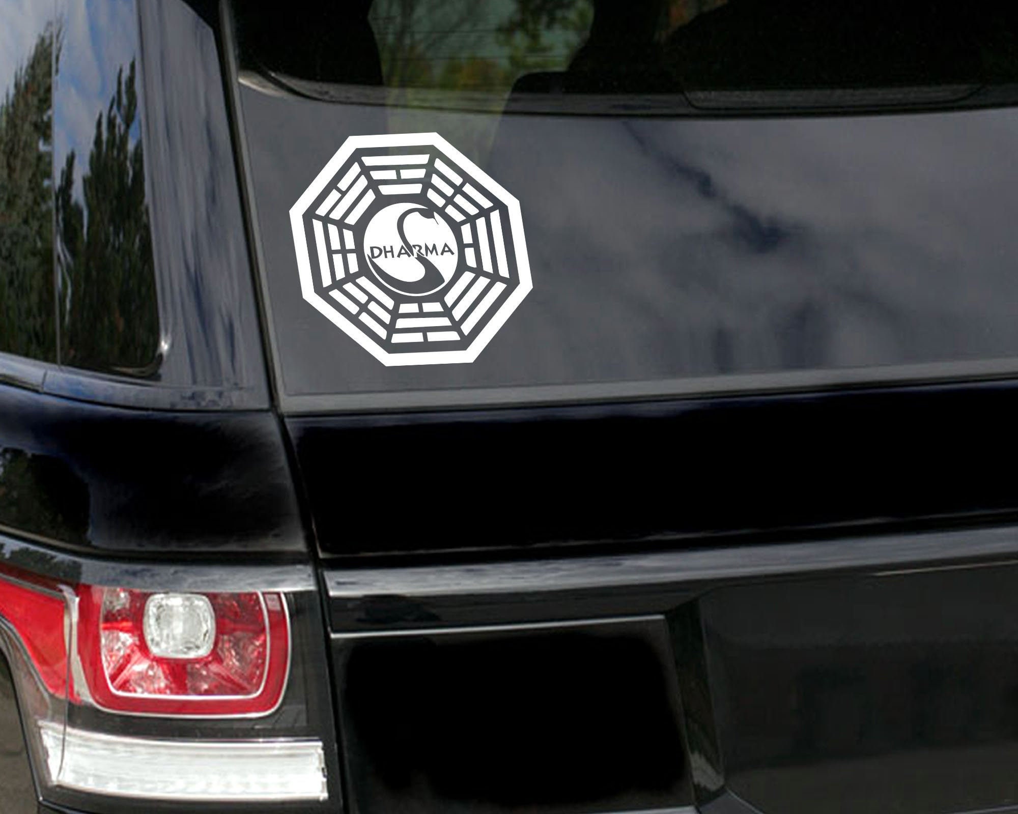 DHARMA Initiative Swan Inspired Vinyl Laptop Decal, Car Decal
