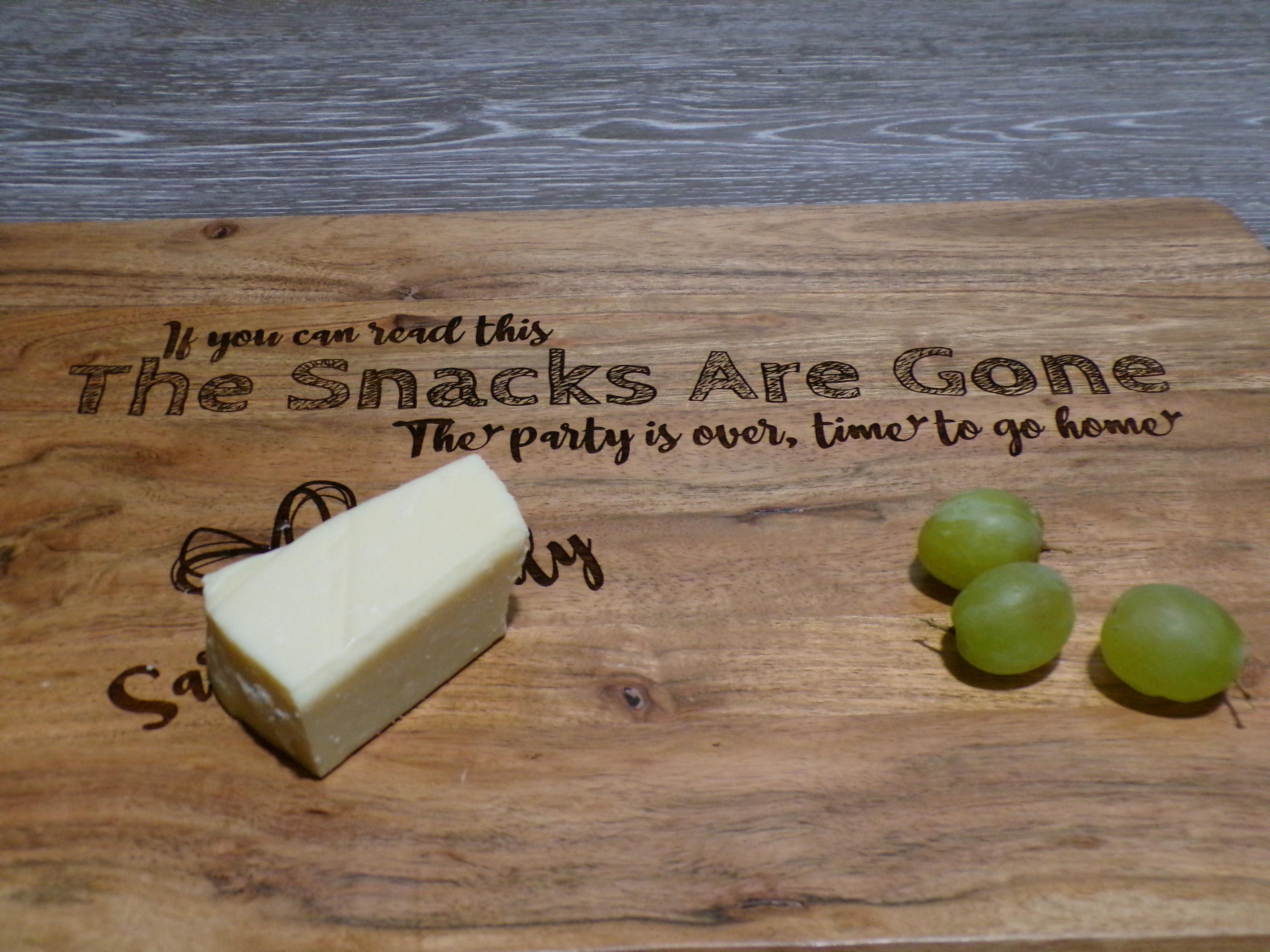 Personalized Acacia Wood Charcuterie Board "the Snacks Are Gone" - Etsy