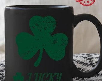 Lucky Shamrock Mug, St. Patrick's Day Mug, Irish Shamrock Mug, St Patricks Mug,