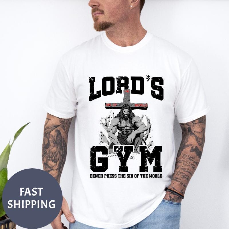 Lord's Gym Comfort Colors Workout Shirt, Christian Workout Shirt, Jesus Pump Cover Shirt,  Christian Gifts Shirt,