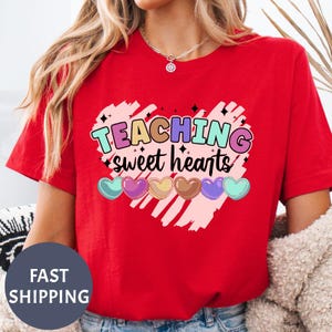 Teaching Sweet Hearts Teachers Appreciation Shirt, Teacher Gift, Back to School Shirt, Cute Educator Apparel