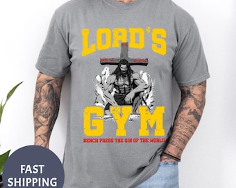 Lord&#39;s Gym Comfort Colors Workout Shirt, Christian Workout Shirt, Jesus Pump Cover Shirt,  Christian Gifts Shirt,