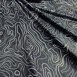 New Black Marble Print I Spandex 4-Way Full Stretch I Fabric 60" Width sold By the Yard I Sewing, Swimsuit, Dancewear, Activewear I
