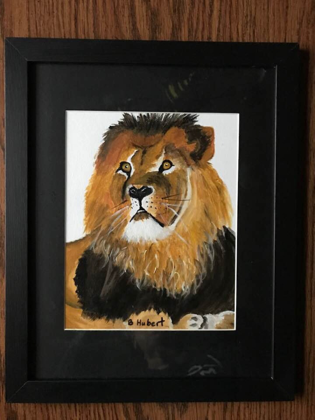 Majesty, an Original 9" X 12" Acrylic Panel, of a Majestic Lion With ...
