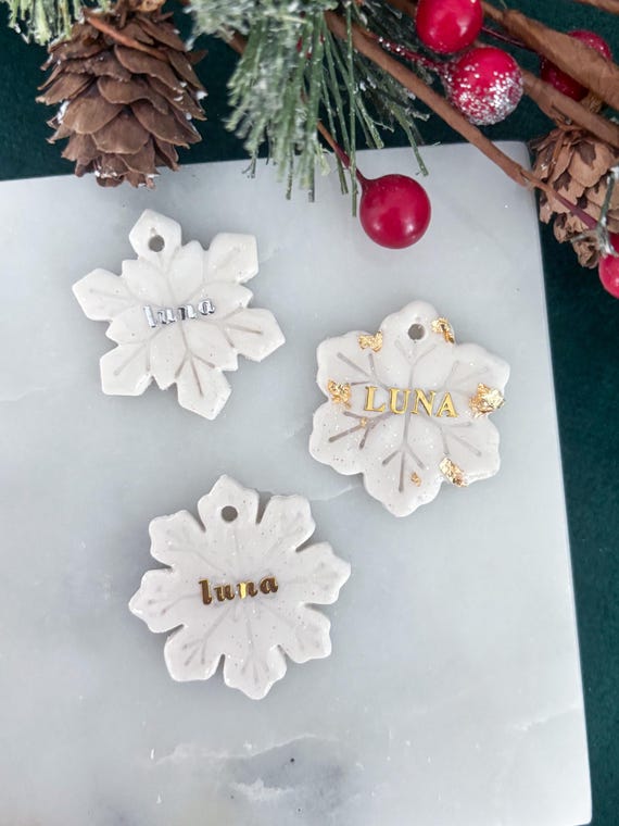 Snowflake pet ID tag