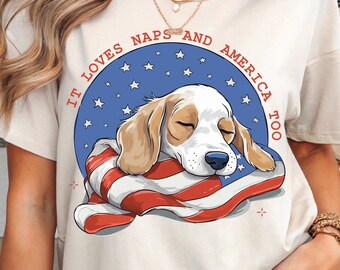 Patriotic Dog PNG: 4th of July Independence Day Dog Mama Sublimation Design (Digital Download)