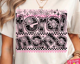 Wilde Mama PNG: Sarkastisches freches Retro Muttertags Shirt Sublimationsdesign (digitaler Download)