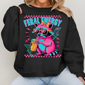 Feral girl summer Png | Summer shirt design | Summer Graphic Png | Shirt sublimation design | Beach shirt Png | Funny raccoon shirt design