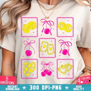 Life is a Gamble PNG Design, Retro Vegas Aesthetic PNG Gambling Clipart, Casino Love Tattoo Style, Cute Poker Dice Cherry Sublimation Design