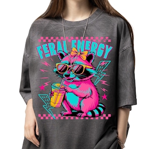 Feral girl summer Png | Summer shirt design | Summer Graphic Png | Shirt sublimation design | Beach shirt Png | Funny raccoon shirt design