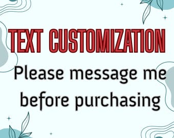 Text Customization in Current Shop Design