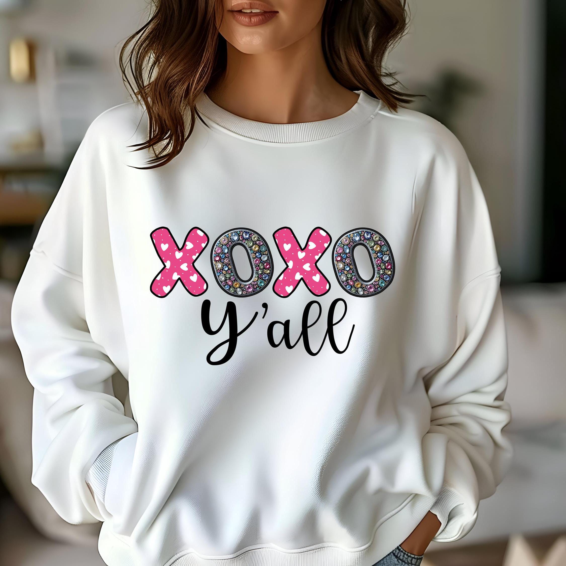 XoXo みんなバレンタインデー ラブ PNG: シャツデザイン ライン