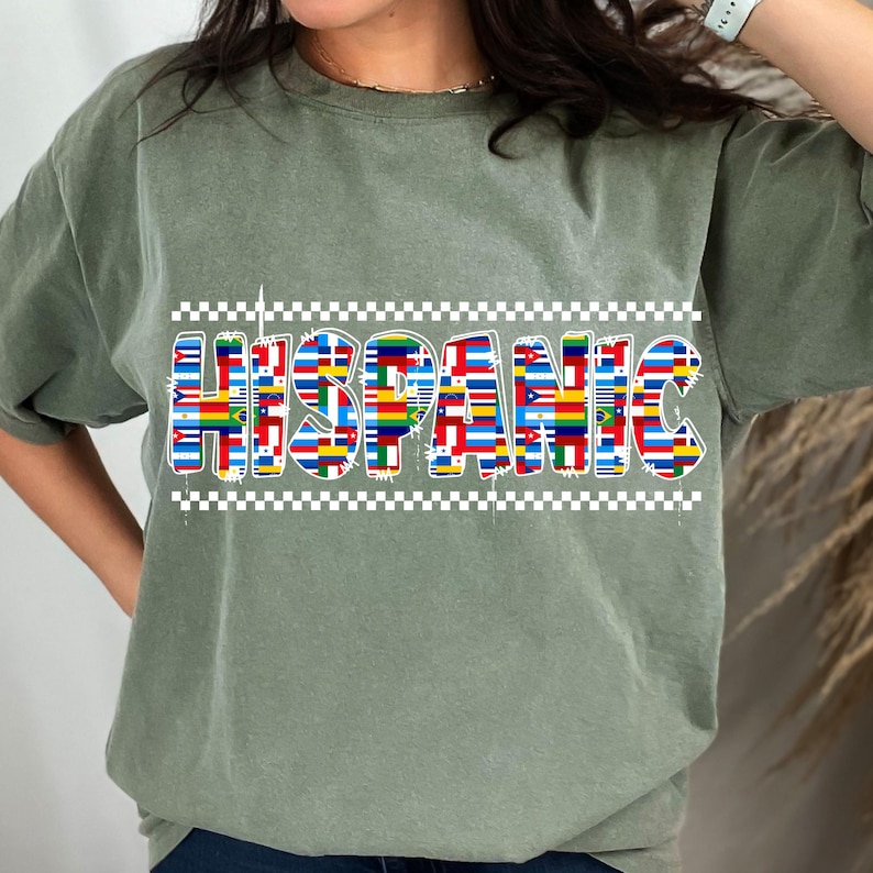 Hispanic Flags PNG Digital Download, Latin American Country Flag Design PNG, Heritage Pride Sublimation Clipart PNG, Checker Pattern Clipart