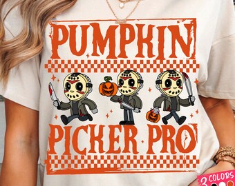 Funny Horror Killer Sublimation PNG | Spooky Halloween Pumpkin Funny Scary Movie Chibi Jason Voorhees