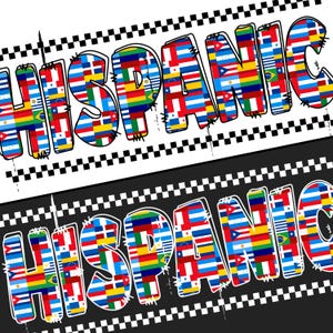Hispanic Flags PNG Digital Download, Latin American Country Flag Design PNG, Heritage Pride Sublimation Clipart PNG, Checker Pattern Clipart