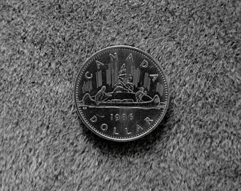 Canadese Voyageur Dollar occulte talismanmunt uit 1986 voor welvaart en bescherming