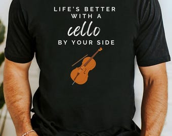 Cello T-Shirt, Musician Gift, Orchestra Apparel