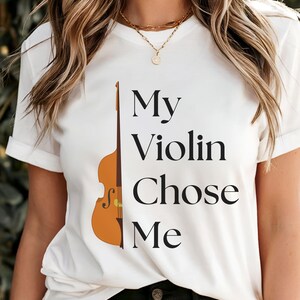 My Violin Chose Me Short Sleeve Tee, Violin Player Shirt, Violinist Tees