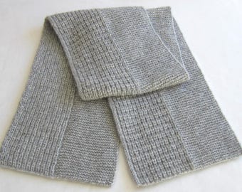 Knitting Pattern Scarf with 2 Sided Design Looks Similar on Both Sides Instant Download