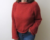 Knitting Pattern ROLAND Chunky Roll Sweater Seamless Design Top Down Seamless Beginner Knitting Pattern