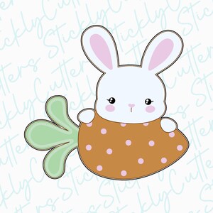 bunny holding carrot 1 cookie cutter | 3d printed cookie cutters | easter cookie cutters