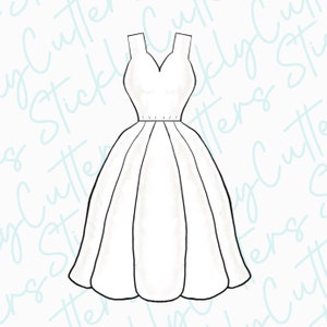 wedding dress cookie cutter | 3d printed cookie cutter
