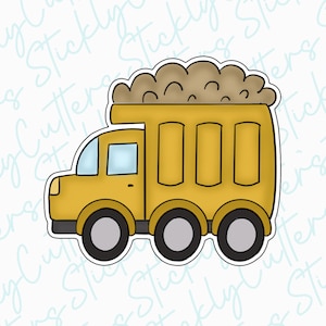 dump truck cookie cutter | 3d printed cookie cutters | construction cookie cutters