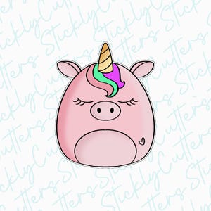 unicorn squishy cookie cutter | 3d printed cookie cutters | squish cookie cutter