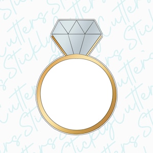 engagement ring 2 cookie cutter  | 3d printed cookie cutter
