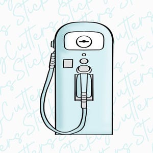 gas pump station cookie cutter | 3d printed cookie cutter