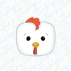 chicken/rooster cookie cutter | 3d printed cookie cutters | farm animal cookie cutter