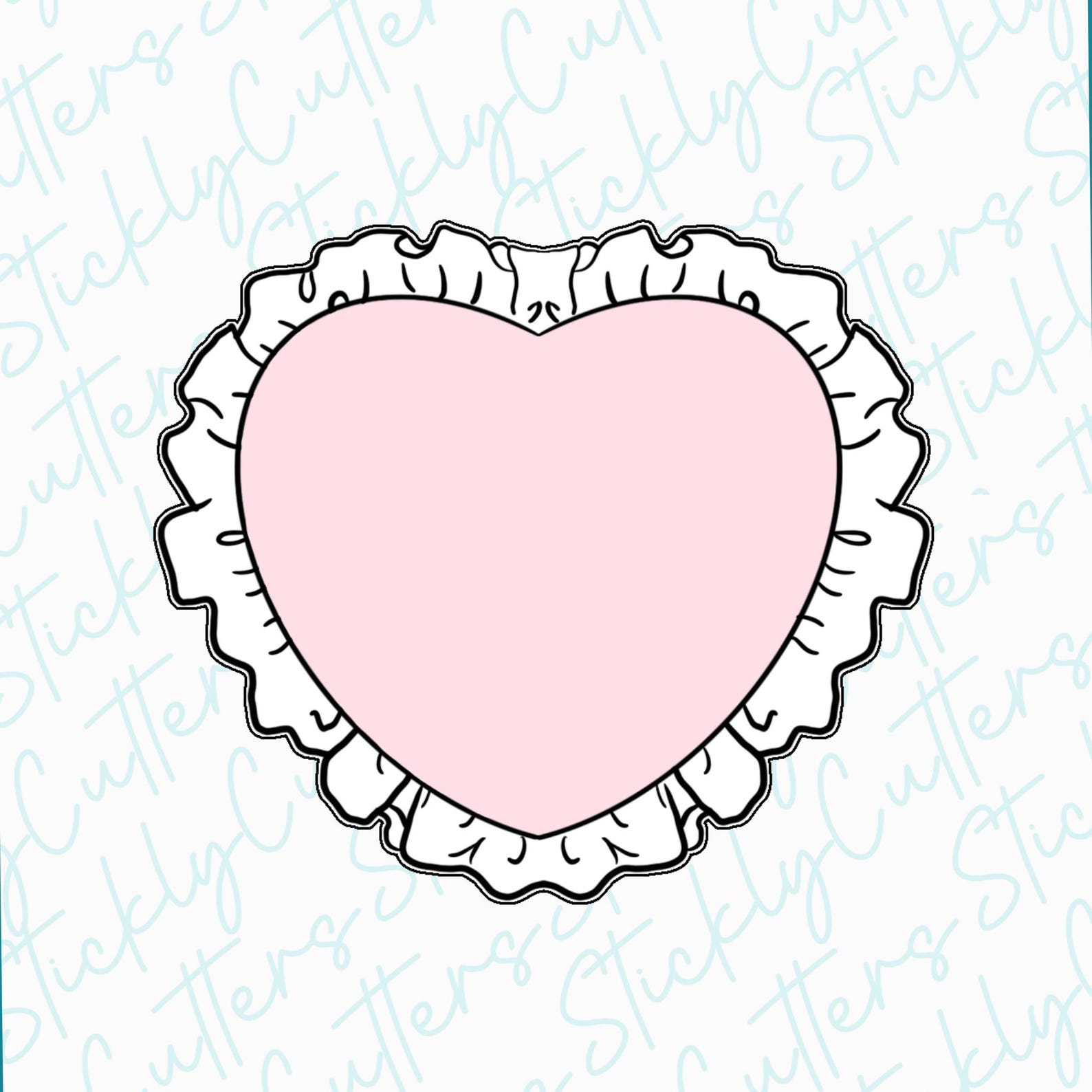 Ruffle Heart Cookie Cutter | 3d Printed | Valentine Cookie Cutter - Etsy