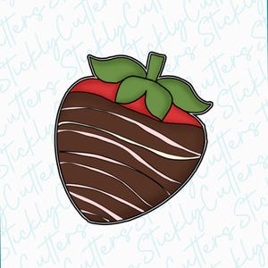 chocolate covered strawberry cutter | 3d printed | valentine cookie cutter