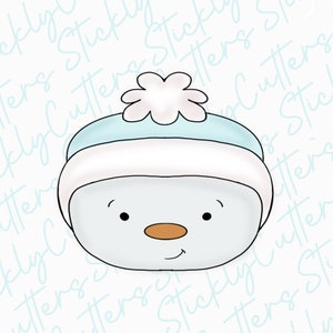 snowman face cookie cutter | 3d printed cookie cutters | Christmas cookie cutters