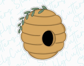beehive with greenery cookie cutter | 3d printed