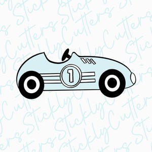 vintage race car cookie cutter | 3d printed cookie cutter