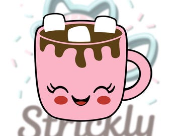 hot cocoa cookie cutter | 3d printed cookie cutters | christmas cookie cutters