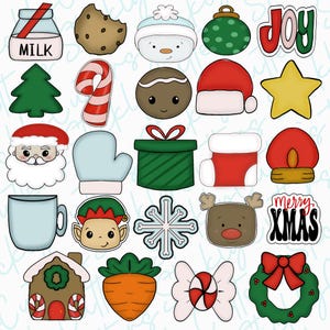 advent calendar cookie cutters | 3d printed cookie cutters | Christmas cookie cutters