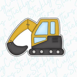 excavator cookie cutter | 3d printed cookie cutters | construction cookie cutters