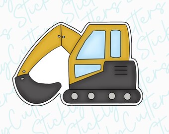 excavator cookie cutter | 3d printed cookie cutters | construction cookie cutters