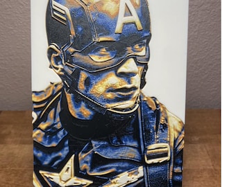 Captain America Hueforge 3D Print