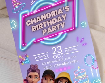 KPop Demon Hunter Birthday Invitation | Editable Canva Template | Kpop Anime Invite | Digital Download | Printable Birthday Card for Kids