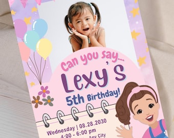 Ms Rachel Invitation, Ms Rachel Birthday Invitation, Digital Invitation, Editable Invitation, Customizable Ms Rachel Invite, Birthday Flyer