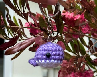 Mini Crochet Whale Keychains for Back to School