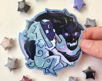 Kindred League of Legends Aufkleber: Matter wasserdichter Vinylaufkleber